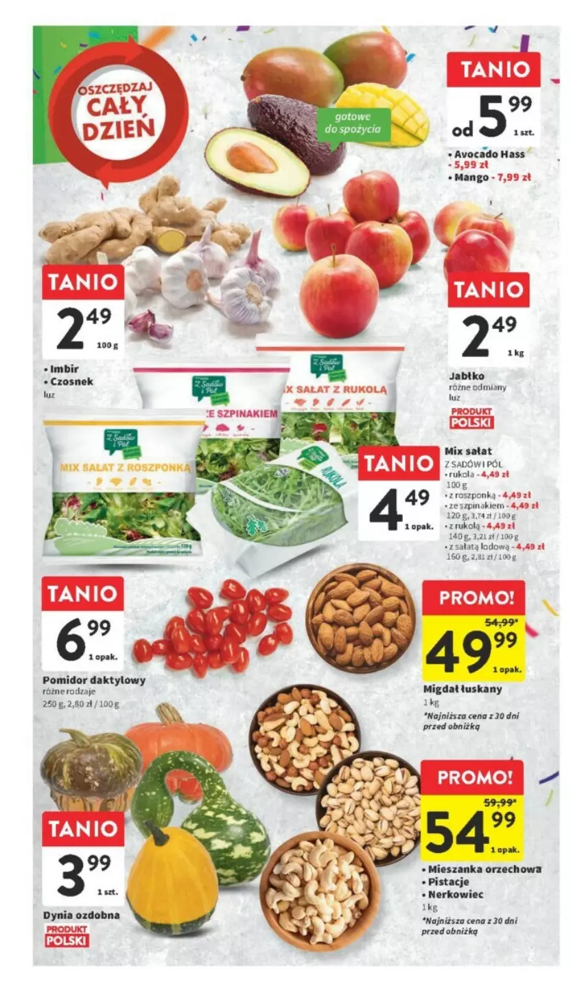 Gazetka promocyjna Intermarche - ważna 12.10 do 18.10.2023 - strona 11 - produkty: Avocado, Czosnek, Fa, Imbir, Mango, Mieszanka orzechowa, Pistacje, Rukola, Sałat, Szpinak