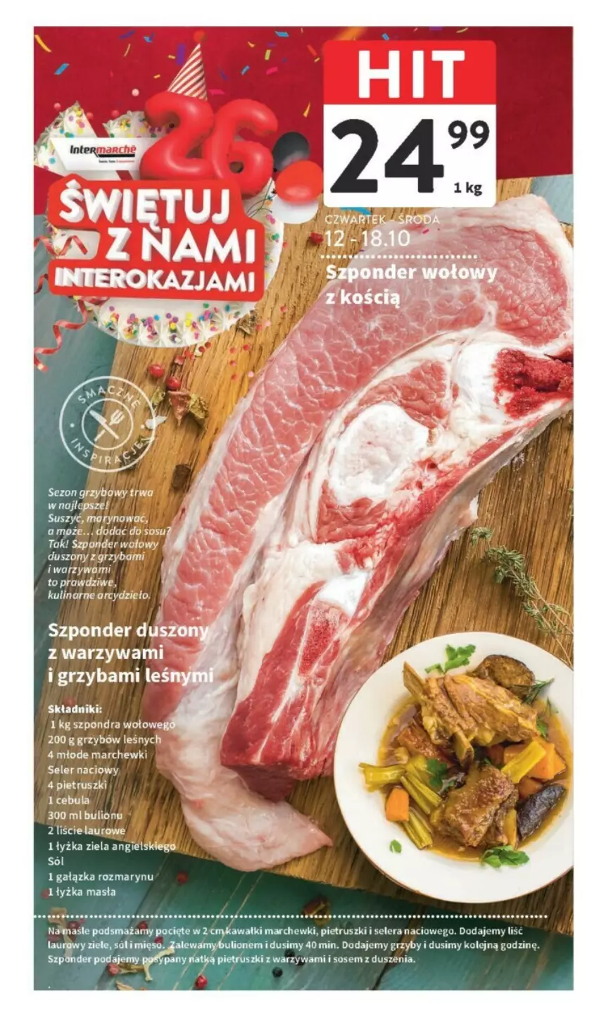 Gazetka promocyjna Intermarche - ważna 12.10 do 18.10.2023 - strona 13 - produkty: Bulion, Cebula, Grzyby, Kawa, Laur, Lion, Mięso, Olej, Sól, Sos, Warzywa