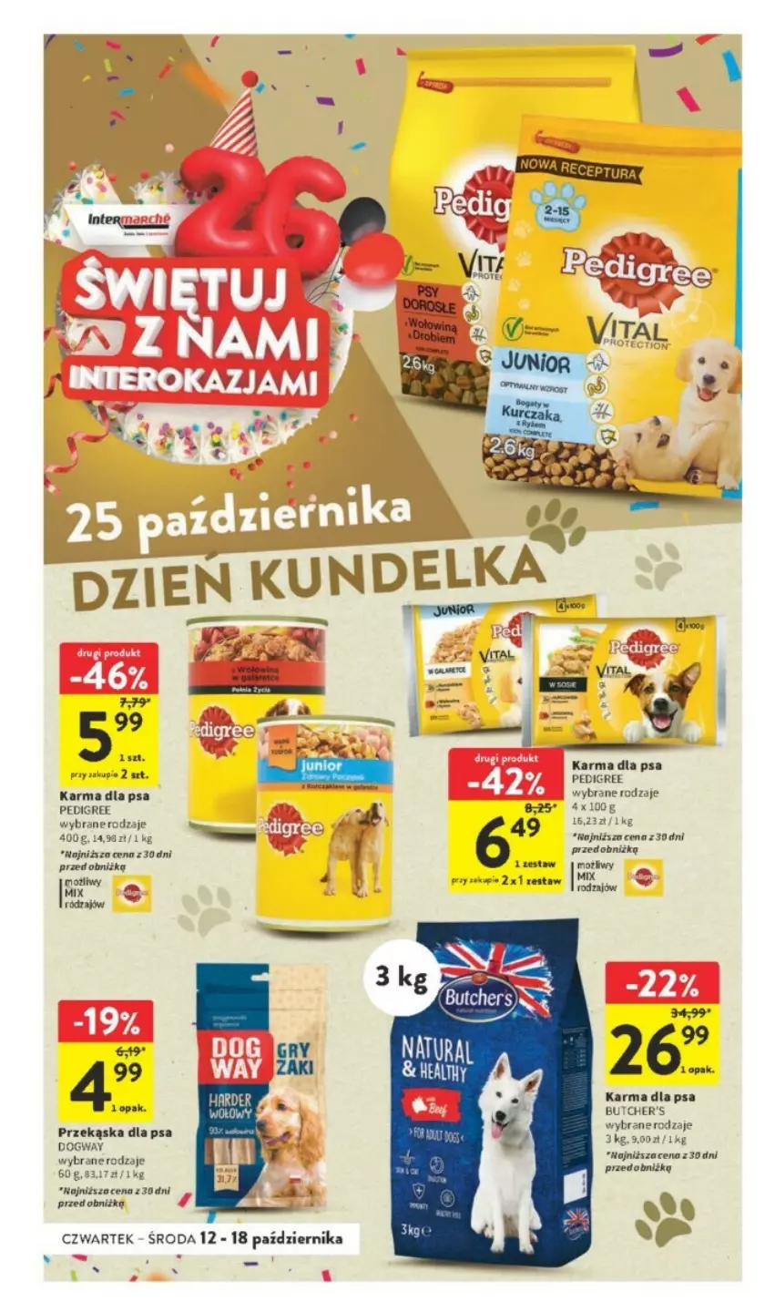 Gazetka promocyjna Intermarche - ważna 12.10 do 18.10.2023 - strona 32 - produkty: Butcher's, Pedigree, Sok