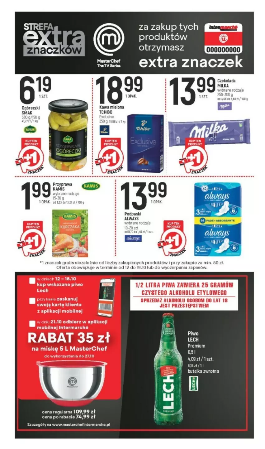 Gazetka promocyjna Intermarche - ważna 12.10 do 18.10.2023 - strona 7 - produkty: Always, Czekolada, Gra, Kawa, Kawa mielona, Podpaski, Tchibo