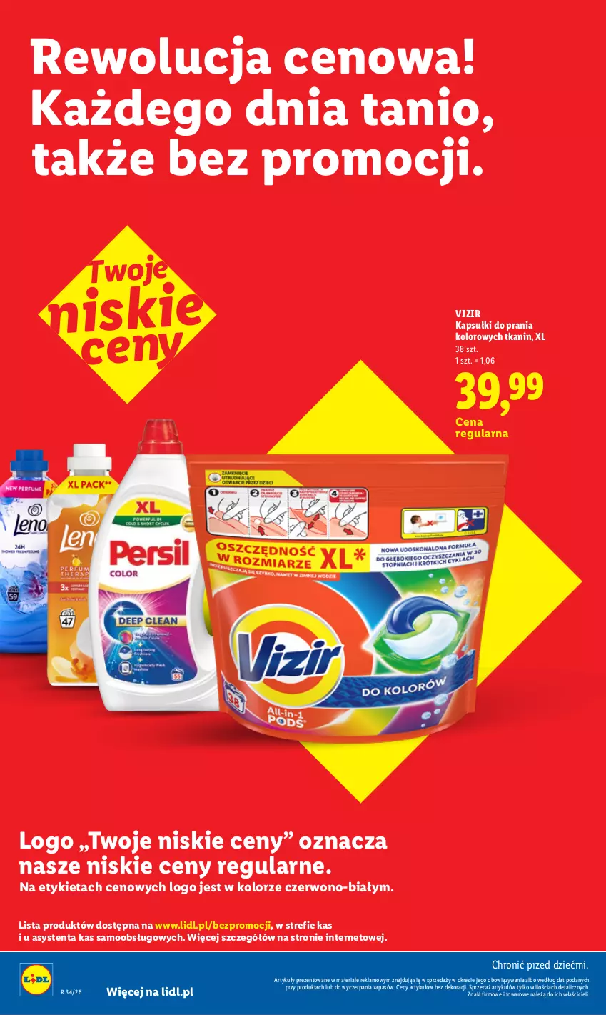 Gazetka promocyjna Lidl - Rewolucja cenowa! - ważna 22.08 do 30.09.2026 - strona 10 - produkty: Kapsułki do prania, Vizir
