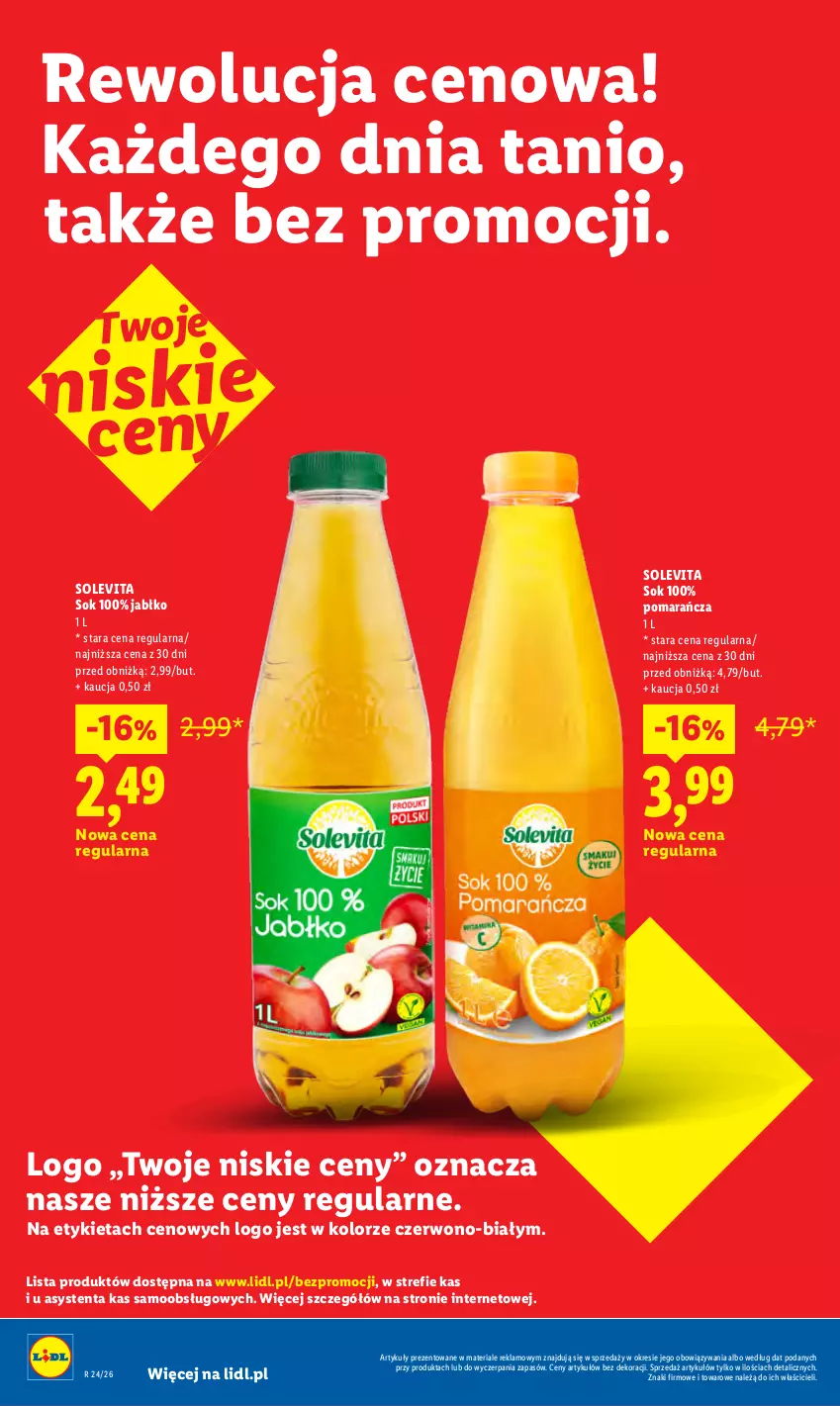 Gazetka promocyjna Lidl - Rewolucja cenowa! - ważna 22.08 do 30.09.2026 - strona 2 - produkty: Sok