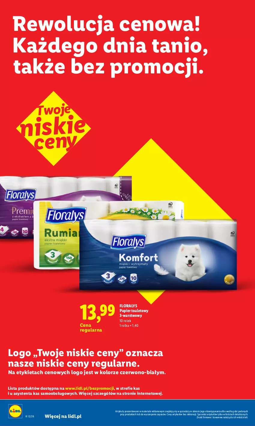 Gazetka promocyjna Lidl - Rewolucja cenowa! - ważna 22.08 do 30.09.2026 - strona 26 - produkty: Flora, Papier, Papier toaletowy