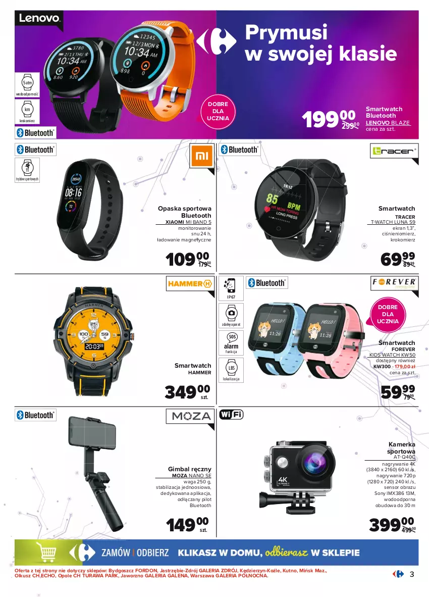 Gazetka promocyjna Carrefour - Gazetka Multimedia - ważna 16.08 do 04.09.2021 - strona 3 - produkty: Acer, Ciśnieniomierz, Gry, Krokomierz, Lenovo, Monitor, Mus, Obraz, Opaska, Por, Smartwatch, Sony, Sos, Sport, Waga