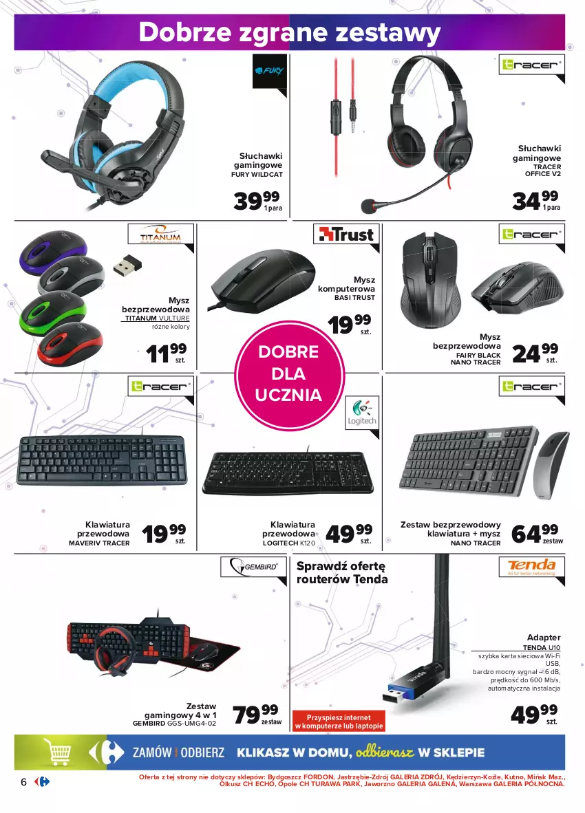 Gazetka promocyjna Carrefour - Gazetka Multimedia - ważna 16.08 do 04.09.2021 - strona 6 - produkty: Acer, Fa, Fairy, Gra, Klawiatura, Komputer, Lack, Logitech, Mysz, Mysz bezprzewodowa, Router, Rust, Słuchawki, Słuchawki gamingowe, Top