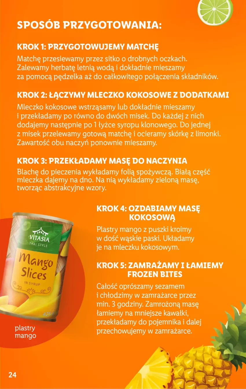 Gazetka promocyjna Lidl - KATALOG VITASIA - ważna 07.08 do 12.08.2023 - strona 24 - produkty: Frozen, Kawa, Kokos, Mango, Mleczko, Piec, Pojemnik, Sezam, Sitko, Syrop