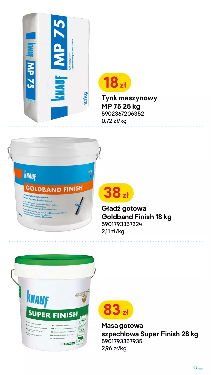 Gazetka promocyjna Castorama - ważna 25.05 do 12.06.2022 - strona 27 - produkty: Astor, Finish, Gres, Grunt, Klej, Klej do gresu, Klej elastyczny, Rama, Tynk maszynowy, Wiadro