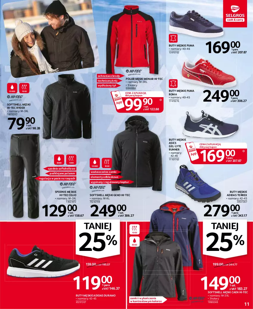 Gazetka promocyjna Selgros - Oferta przemysłowa - ważna 18.02 do 24.02.2021 - strona 11 - produkty: Adidas, Buty, Hi-Tec, Klej, Puma, Spodnie, Spodnie softshell