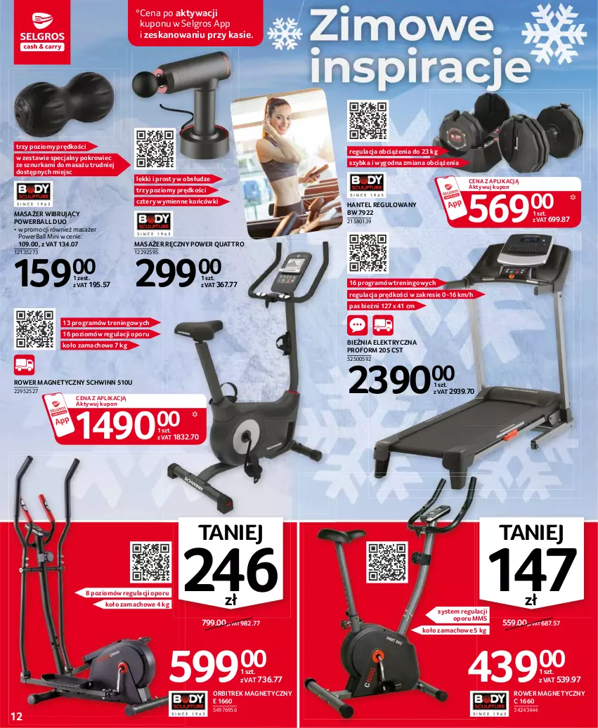 Gazetka promocyjna Selgros - Oferta przemysłowa - ważna 18.02 do 24.02.2021 - strona 12 - produkty: Bieżnia, Gra, LG, Masażer, Orbit, Orbitrek, Pokrowiec, Por, Rower