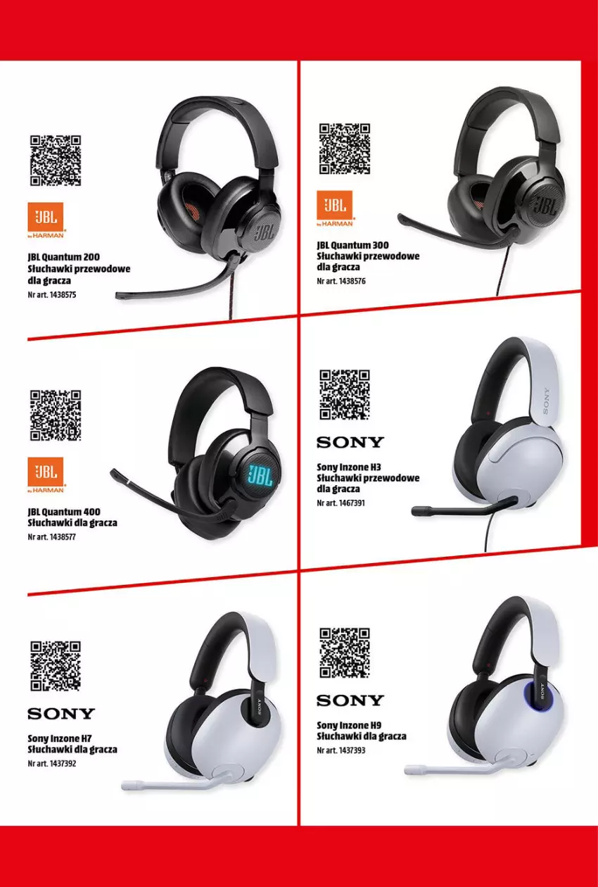 Gazetka promocyjna Media Markt - Gazetka Media Markt - ważna 01.10 do 31.10.2022 - strona 9 - produkty: Gra, JBL, Słuchawki, Sony