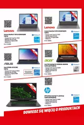 Gazetka promocyjna Media Markt - Gazetka Media Markt - Gazetka - ważna od 31.10 do 31.10.2022 - strona 15 - produkty: Top, Gra, Asus, Acer, Laptop gamingowy, Lenovo, Lion, Oprogramowania, Procesor, Intel, Grafika, HP