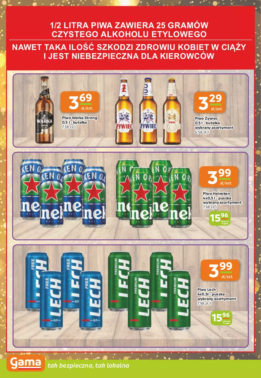 Gazetka promocyjna Gama - Gazetka Gama - ważna 02.01 do 14.01.2025 - strona 10 - produkty: Gra, Heineken, Piec, Piwa, Piwo, Warka