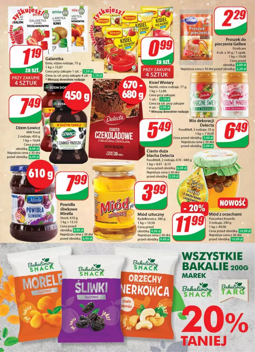 Gazetka promocyjna Dino - Gazetka 49 - ważna 05.12 do 12.12.2023 - strona 7 - produkty: Delecta, Dżem, Gala, Galaretka, Kisiel, Maliny, Miód, Piec, Winiary