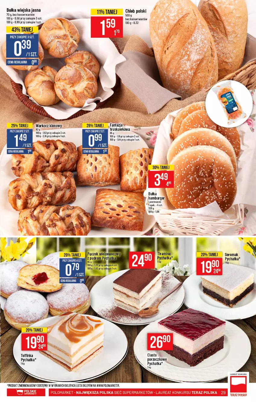 Gazetka promocyjna PoloMarket - Gazetka promocyjna  r - ważna 12.05 do 18.05.2021 - strona 29 - produkty: Bułka, Burger, Fa, Fanta, Hamburger, Koc, Por, Ser