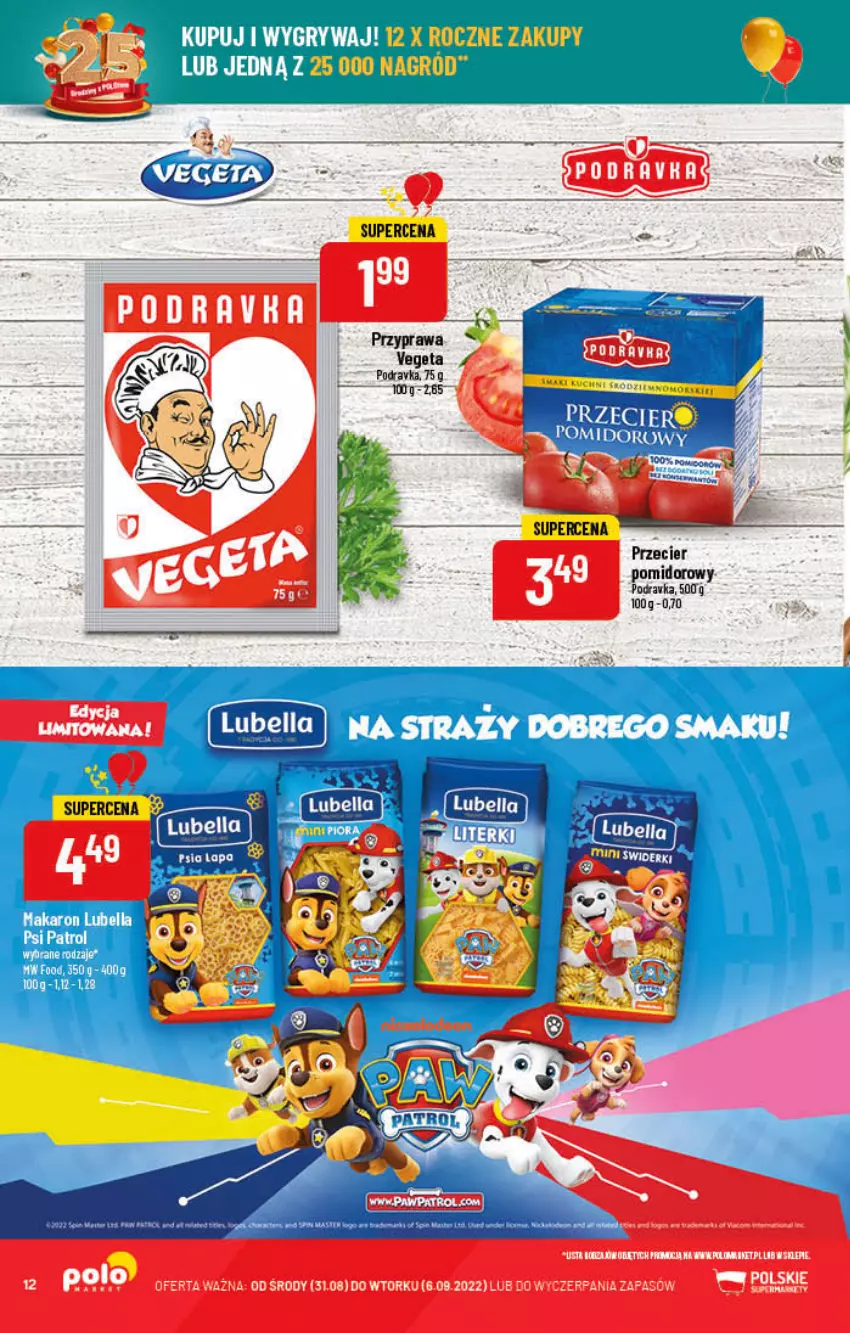 Gazetka promocyjna PoloMarket - Gazetka pomocyjna - ważna 31.08 do 06.09.2022 - strona 12 - produkty: Podravka, Vegeta