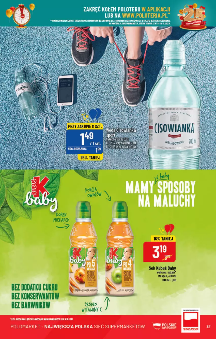 Gazetka promocyjna PoloMarket - Gazetka pomocyjna - ważna 31.08 do 06.09.2022 - strona 37 - produkty: HP, Kubuś, Por, Ser, Sok