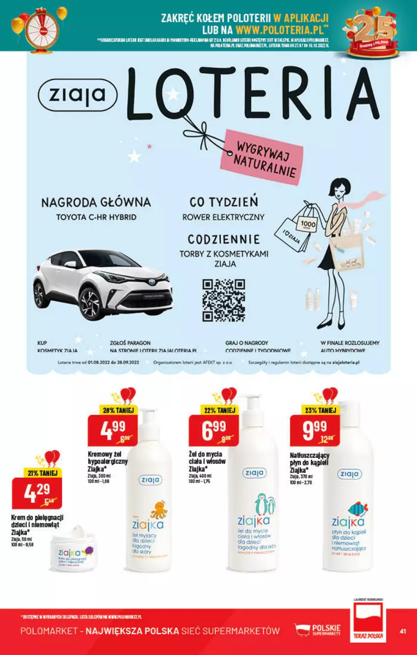 Gazetka promocyjna PoloMarket - Gazetka pomocyjna - ważna 31.08 do 06.09.2022 - strona 41 - produkty: Dzieci, Gra, Rower, Rower elektryczny, Toyo, Ziaja, Ziajka