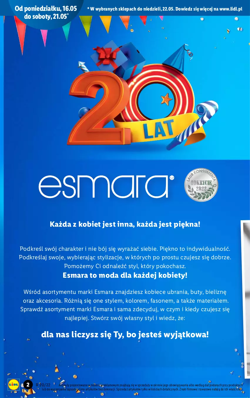 Gazetka promocyjna Lidl - GAZETKA - ważna 16.05 do 22.05.2022 - strona 2 - produkty: Buty, Fa, Koc, Moda, Ubrania