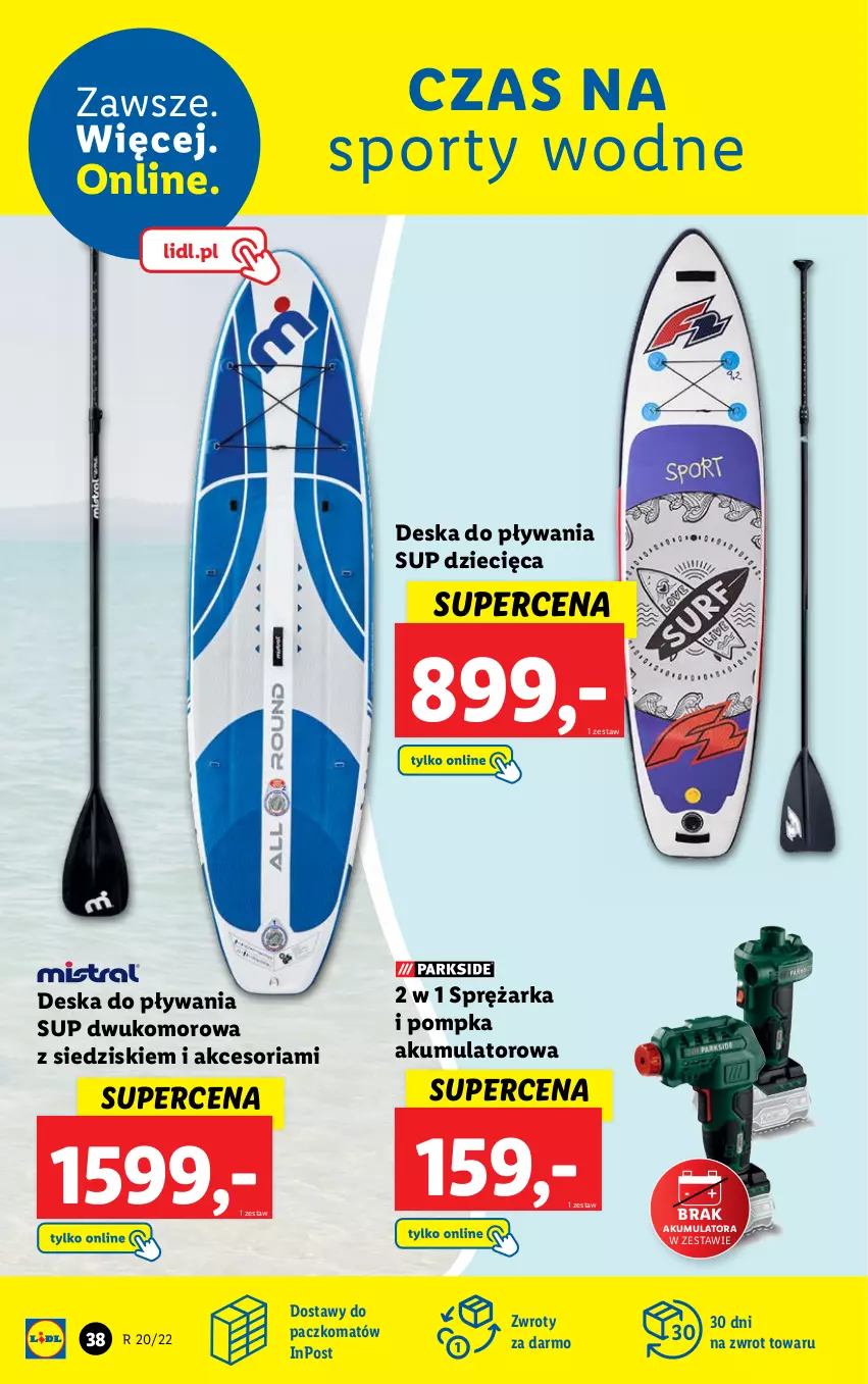 Gazetka promocyjna Lidl - GAZETKA - ważna 16.05 do 22.05.2022 - strona 40 - produkty: Akumulator, Dzieci, Pompka, Por, Sport