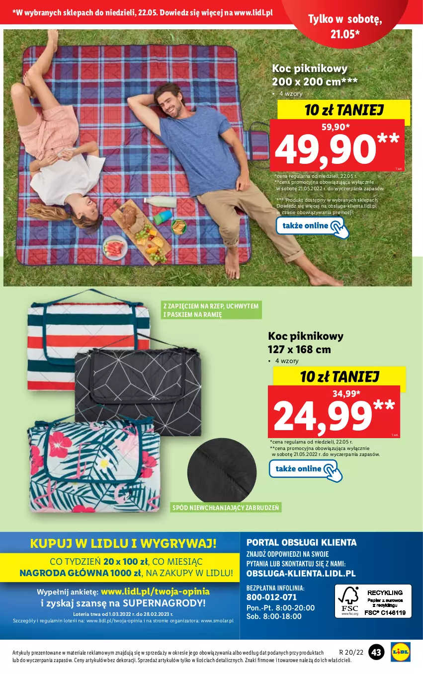 Gazetka promocyjna Lidl - GAZETKA - ważna 16.05 do 22.05.2022 - strona 45 - produkty: Gry, Koc, Mola, Top