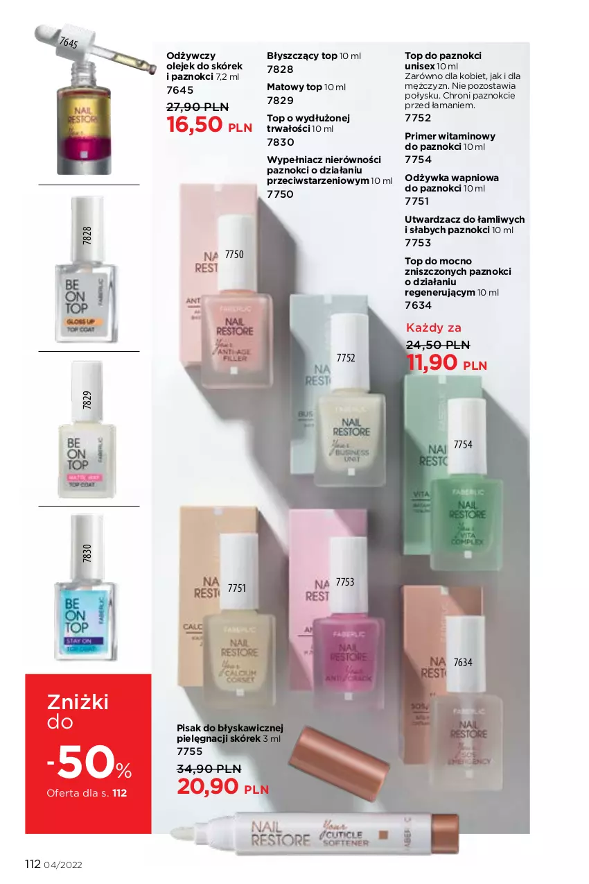 Gazetka promocyjna Faberlic - ważna 21.02 do 13.03.2022 - strona 112 - produkty: Odżywka, Olej, Top