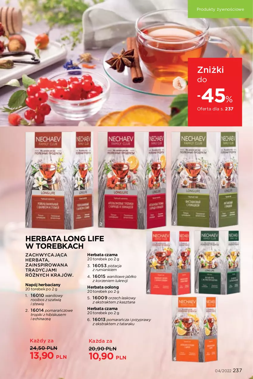 Gazetka promocyjna Faberlic - ważna 21.02 do 13.03.2022 - strona 237 - produkty: Herbata, Herbata czarna, Hibiskus, Napój, Przyprawy, Rum, Torebka