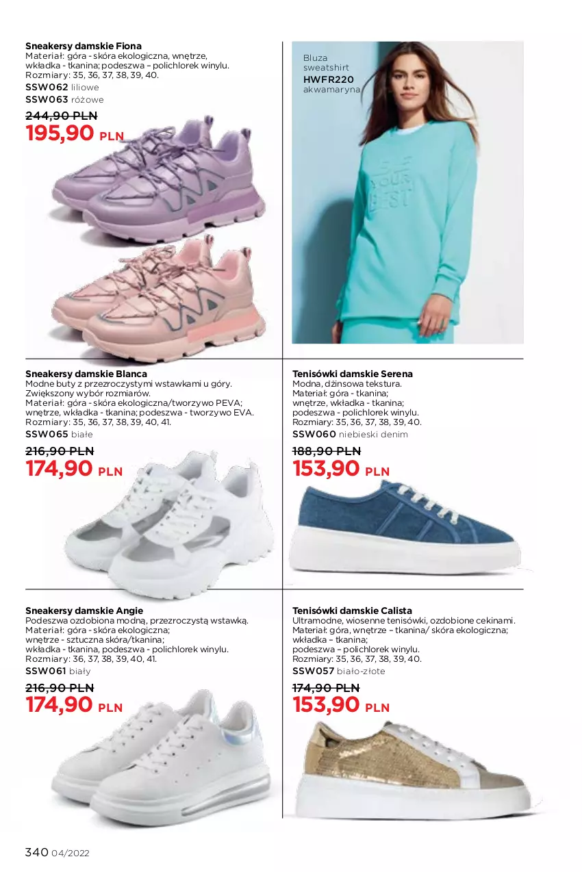 Gazetka promocyjna Faberlic - ważna 21.02 do 13.03.2022 - strona 340 - produkty: Bluza, Buty, Ser, Sneakersy, Tenisówki