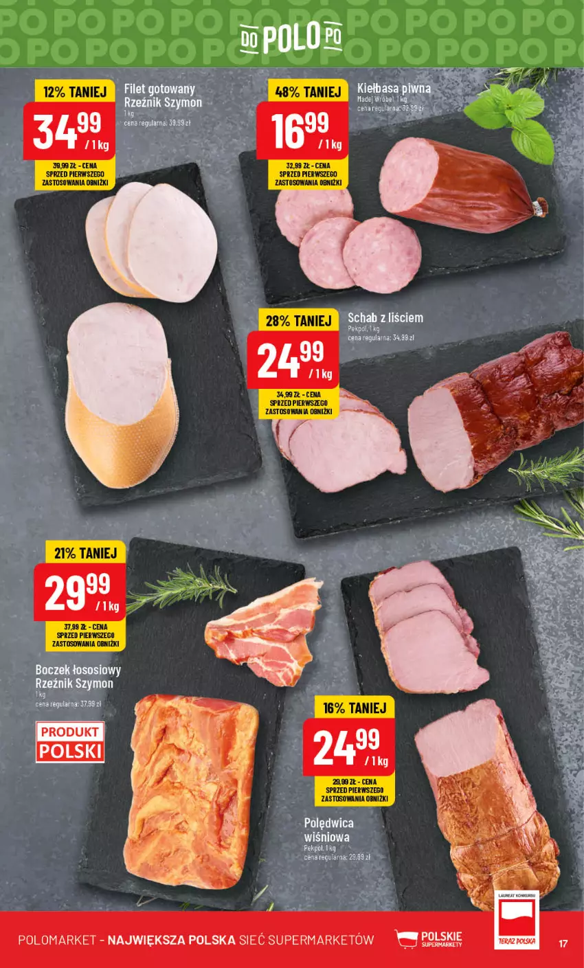 Gazetka promocyjna PoloMarket - Gazetka pomocyjna - ważna 13.09 do 19.09.2023 - strona 17 - produkty: Boczek, Kiełbasa, Kiełbasa piwna, Polędwica, Sos