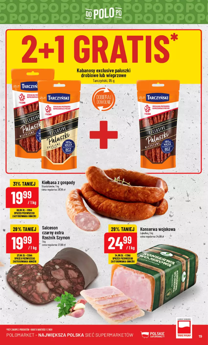 Gazetka promocyjna PoloMarket - Gazetka pomocyjna - ważna 13.09 do 19.09.2023 - strona 19 - produkty: Kabanos, Kiełbasa, Laur, Salceson, Ser, Tarczyński