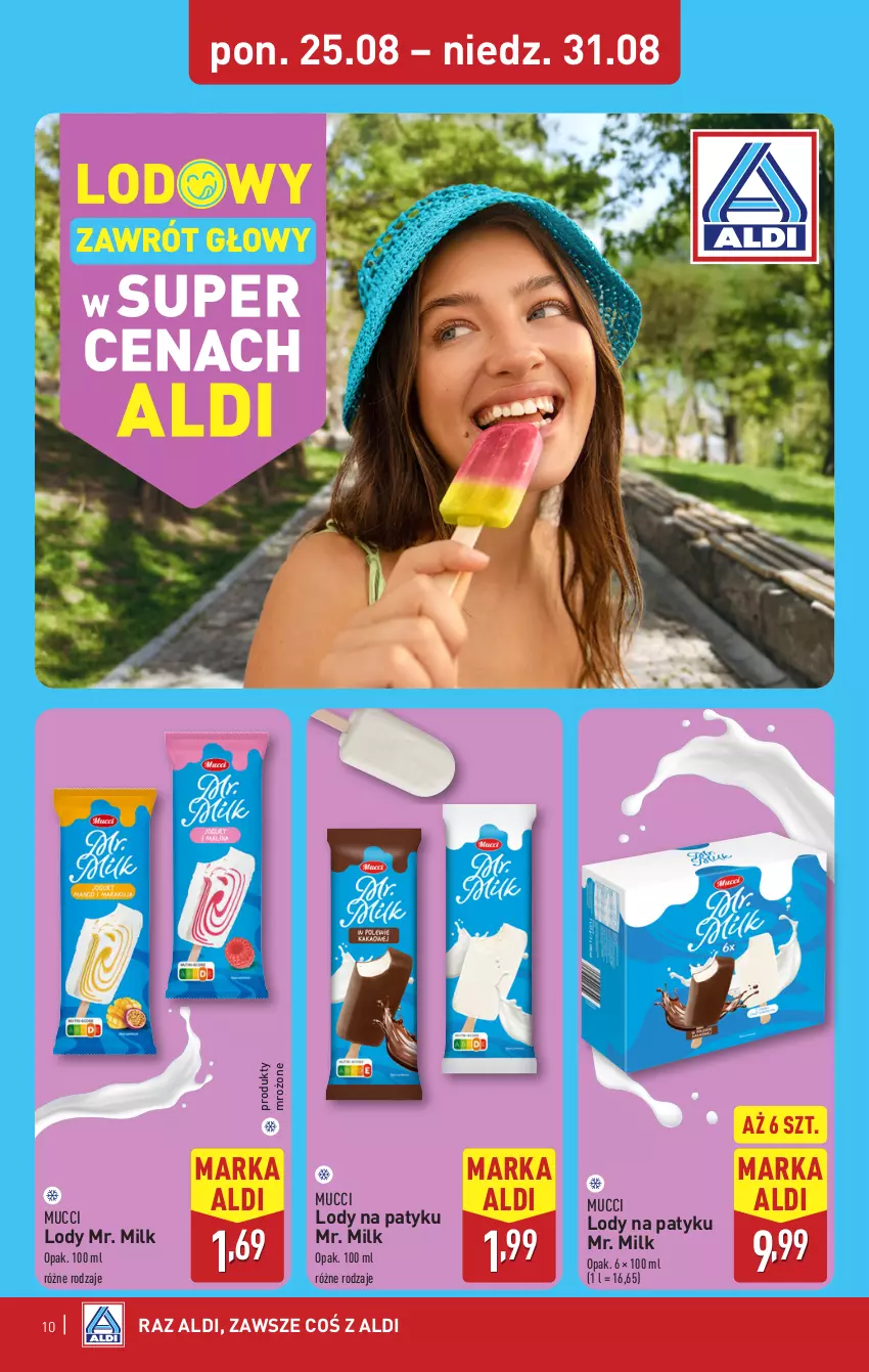 Gazetka promocyjna Aldi - Pełna oferta - ważna 25.08 do 31.08.2025 - strona 10 - produkty: Lody, Produkty mrożone