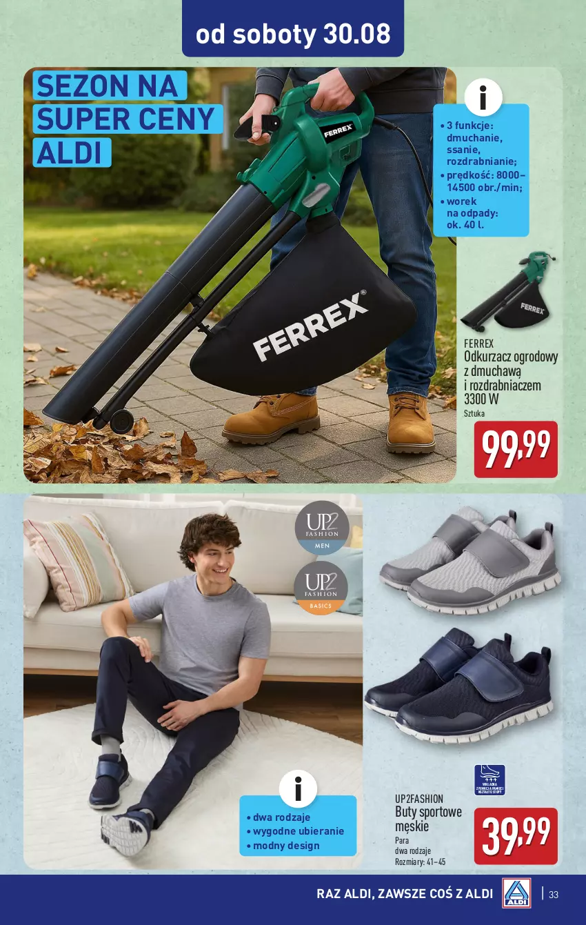 Gazetka promocyjna Aldi - Pełna oferta - ważna 25.08 do 31.08.2025 - strona 33 - produkty: Buty, Fa, Odkurzacz, Por, Rozdrabniacz, Sport, Top