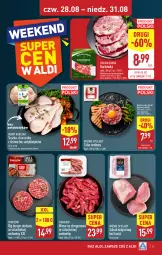 Gazetka promocyjna Aldi - Pełna oferta - Gazetka - ważna od 31.08 do 31.08.2025 - strona 29 - produkty: Kurczak, Sok, Sokołów, Tatar wołowy, Mięsne specjały, Tusz, Schab wieprzowy, Burger, Mięso