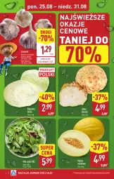 Gazetka promocyjna Aldi - Pełna oferta - Gazetka - ważna od 31.08 do 31.08.2025 - strona 4 - produkty: Seler korzeń, Czosnek, Sałat, Melon