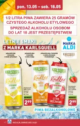 Gazetka promocyjna Aldi - Pełna oferta - Gazetka - ważna od 18.05 do 18.05.2024 - strona 10 - produkty: Piwa, Piwo, Karlsquell, Gra, Radler, Arbuz, Mango