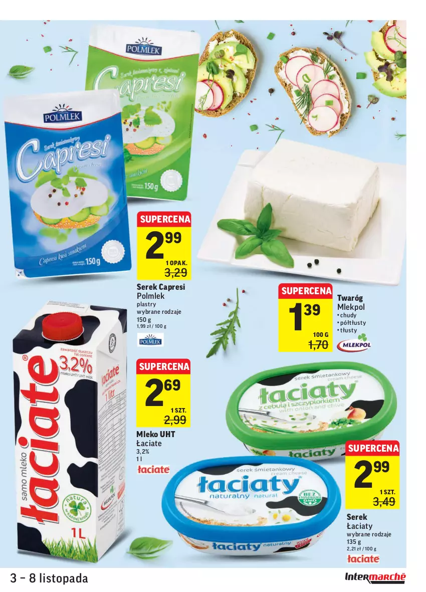 Gazetka promocyjna Intermarche - Gazetka promocyjna - ważna 03.11 do 08.11.2021 - strona 19 - produkty: Mleko, POLMLEK, Ser, Serek, Top, Twaróg