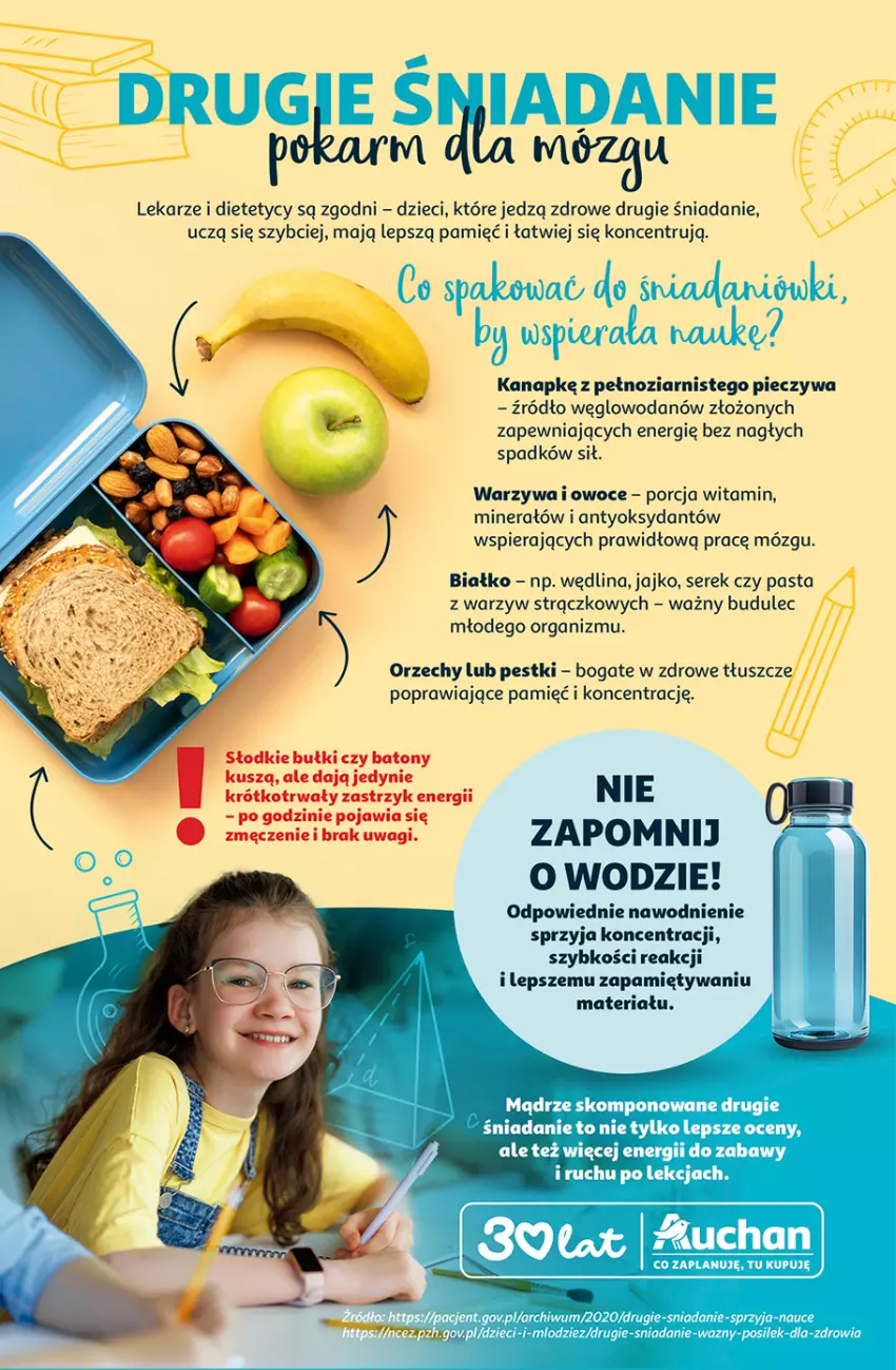 Gazetka promocyjna Auchan - Gazetka 30 Lat Hipermarket Auchan - ważna 03.09 do 09.09.2026 - strona 48 - produkty: Baton, Dzieci, Owoce, Piec, Por, Ser, Serek, Wagi, Warzywa, Warzywa i owoce, Wędlina, Woda
