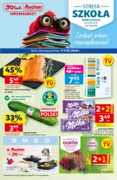 Gazetka promocyjna Auchan - Gazetka 30 Lat Hipermarket Auchan - Gazetka - ważna od 09.09 do 09.09.2026 - strona 1 - produkty: Sos, Ser, Gra, Papier, Ogórek, Czekolada, Milka, Fa