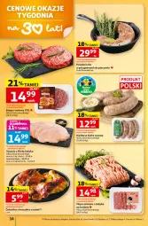 Gazetka promocyjna Auchan - Gazetka 30 Lat Hipermarket Auchan - Gazetka - ważna od 09.09 do 09.09.2026 - strona 16 - produkty: Piec, Kurczak, Burger, Kiełbasa biała, Kiełbasa