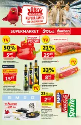 Gazetka promocyjna Auchan - Gazetka 30 Lat Supermarket Auchan - Gazetka - ważna od 23.09 do 23.09.2026 - strona 1 - produkty: Gin, Jaja, Papryka czerwona, Papryka, Coca-Cola, Napój gazowany, Fanta, Sprite, Napój, Fa