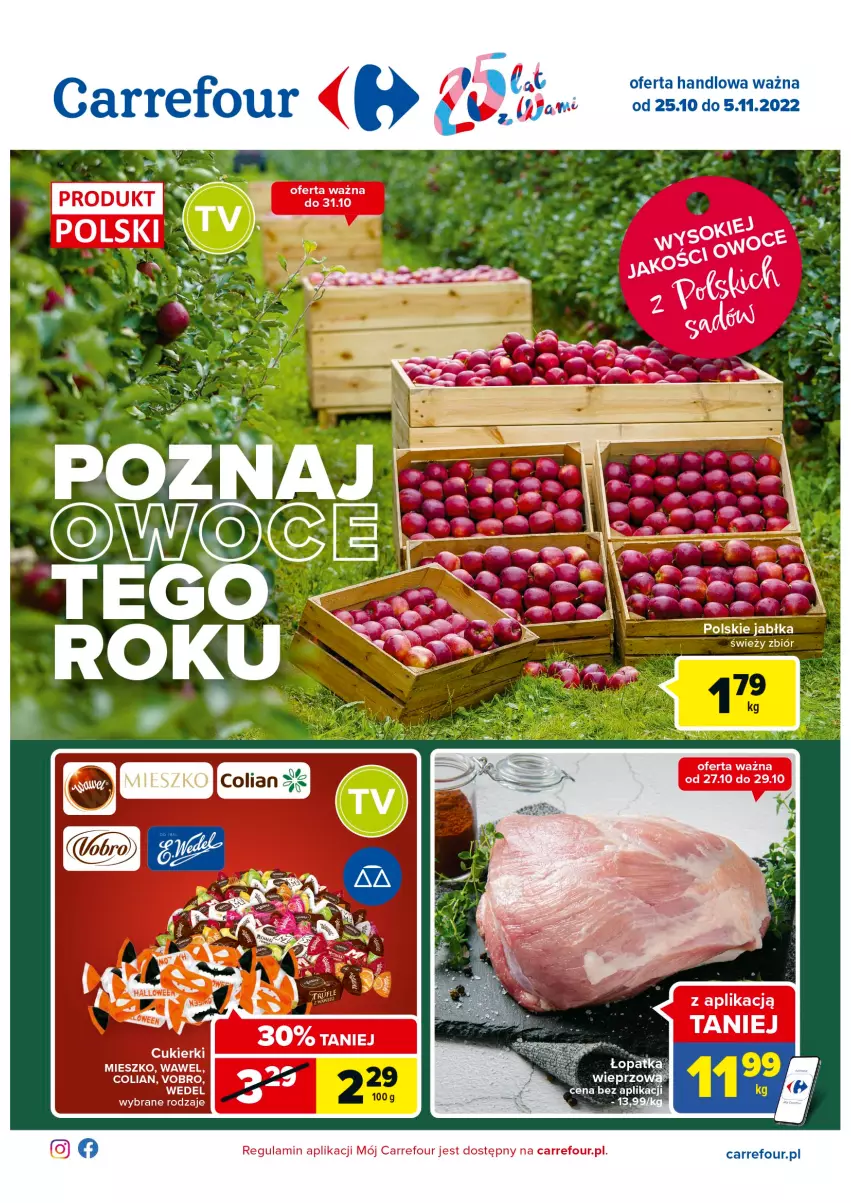 Gazetka promocyjna Carrefour - Gazetka Carrefour - ważna 25.10 do 05.11.2022 - strona 1 - produkty: Cukier, Cukierki, Wawel