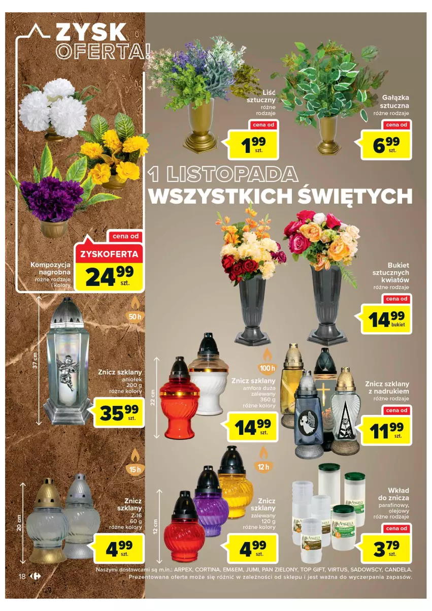 Gazetka promocyjna Carrefour - Gazetka Market Zyskoteka - ważna 18.10 do 22.10.2022 - strona 18 - produkty: Olej, Top, Virtu, Znicz