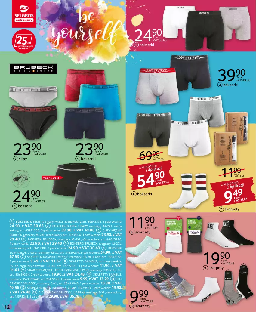 Gazetka promocyjna Selgros - Katalog Tekstylia - ważna 17.03 do 30.03.2022 - strona 12 - produkty: Bokserki, Figi, Karp, Ser, Skarpetki, Slipy, Stringi, Tom Tailor