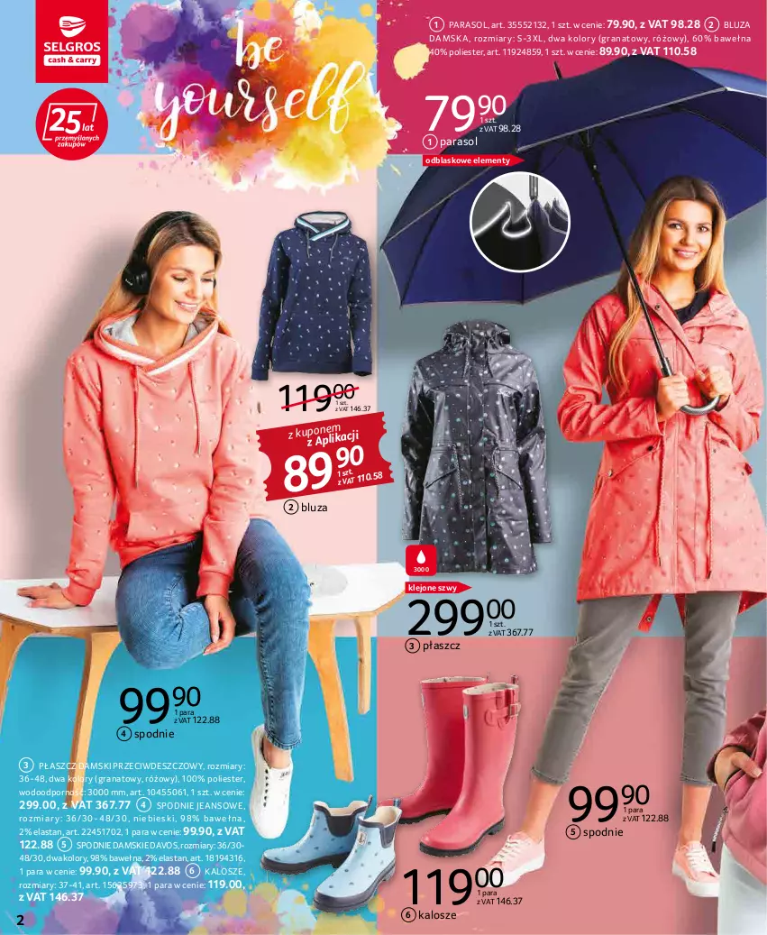 Gazetka promocyjna Selgros - Katalog Tekstylia - ważna 17.03 do 30.03.2022 - strona 2 - produkty: Bluza, Gra, Granat, Klej, Parasol, Płaszcz, Por, Spodnie, Wełna