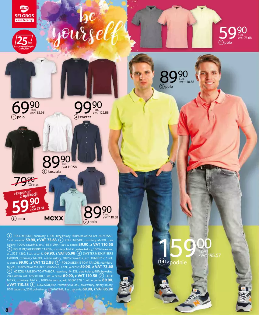 Gazetka promocyjna Selgros - Katalog Tekstylia - ważna 17.03 do 30.03.2022 - strona 8 - produkty: Bluza, Kosz, Koszula, Mexx, Pierre Cardin, Spodnie, Sweter, Tom Tailor, Wełna