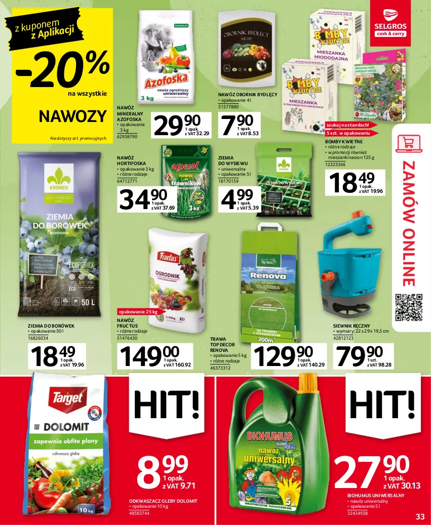 Gazetka promocyjna Selgros - Oferta przemysłowa - ważna 16.03 do 29.03.2023 - strona 33 - produkty: Biohumus, Mus, Nawóz, Top