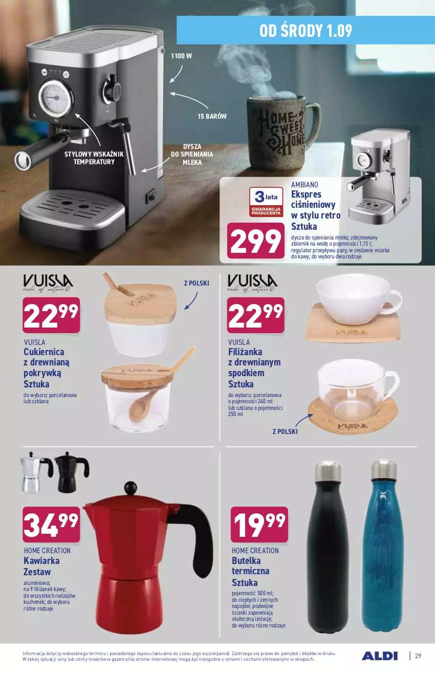 Gazetka promocyjna Aldi - ważna 30.08 do 04.09.2021 - strona 29 - produkty: Cukier, Filiżanka, Isla, Kawiarka, LANA, Miarka, Por