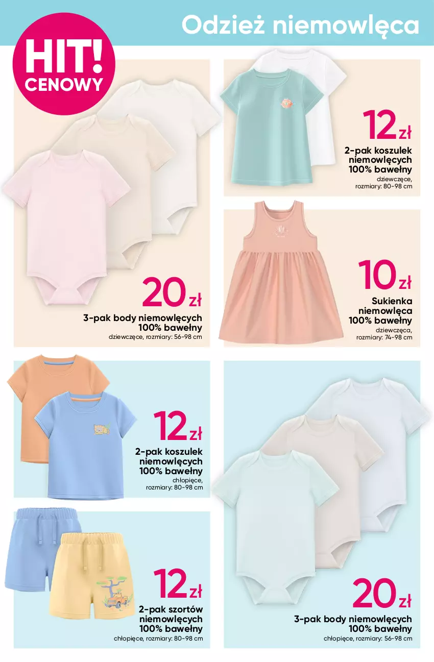 Gazetka promocyjna Pepco - Tropikalne wzory - ważna 08.05 do 21.05.2025 - strona 6 - produkty: Body, Dzieci, Kosz, Koszula, Sandał, Sok, Sukienka, Szorty, Top