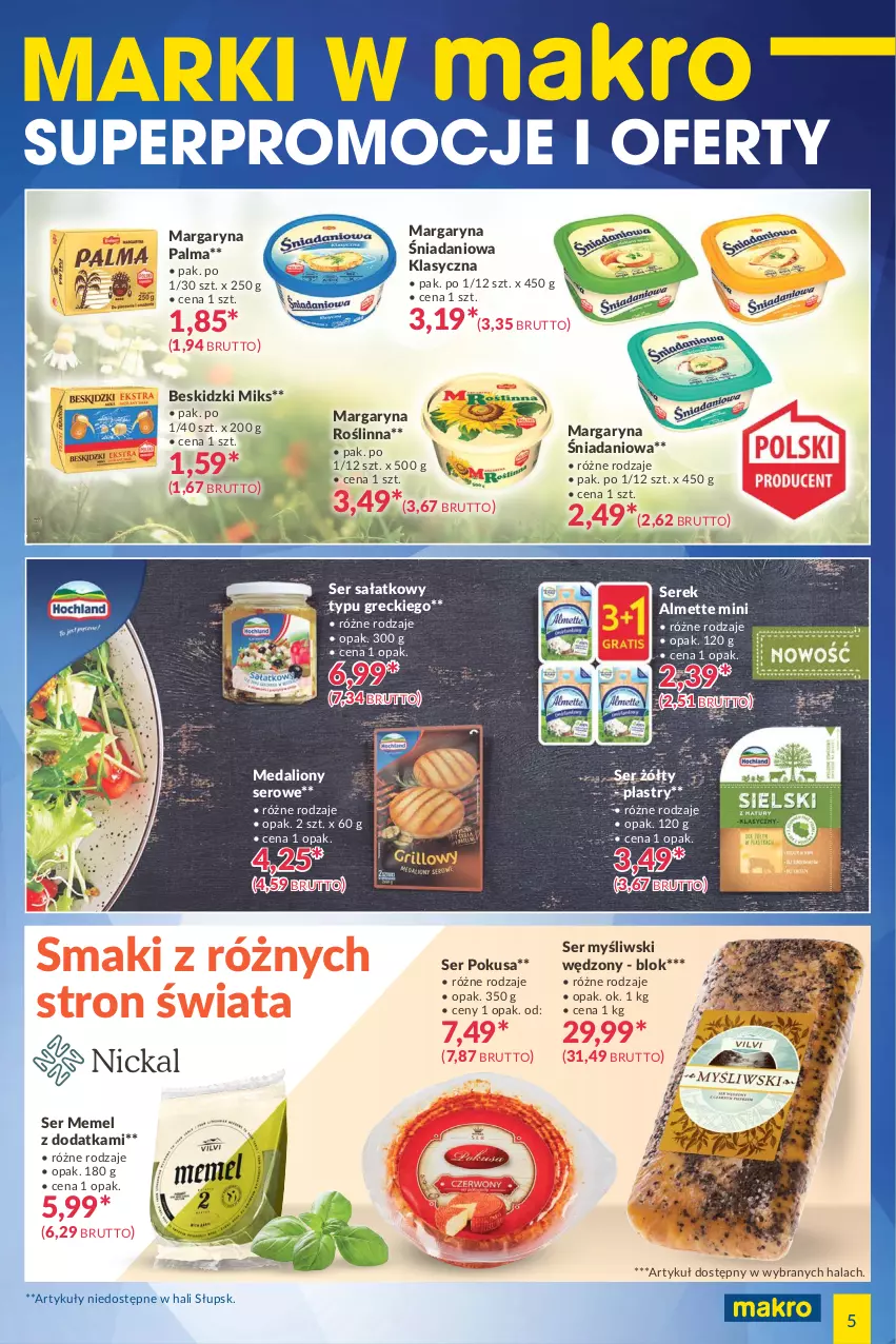 Gazetka promocyjna Makro - [Oferta specjalna] Marki w MAKRO - ważna 18.05 do 31.05.2021 - strona 5 - produkty: Almette, Beskidzki, Danio, Lion, Margaryna, Palma, Sałat, Ser, Serek