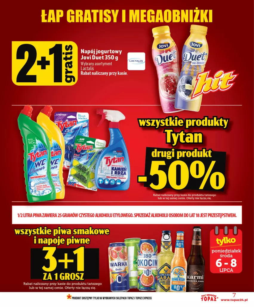 Gazetka promocyjna Topaz - Gazetka - ważna 01.07 do 16.07.2026 - strona 7 - produkty: Jogurt, Napój, Napój jogurtowy, Top