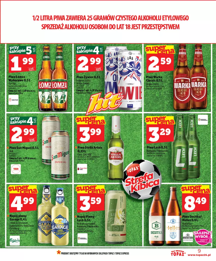 Gazetka promocyjna Topaz - Gazetka - ważna 01.07 do 16.07.2026 - strona 9 - produkty: Gra, Piwa, Top